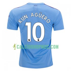 Manchester City Kun Agüero 10 Maglia Prima 2019/2020 Manica Corta 